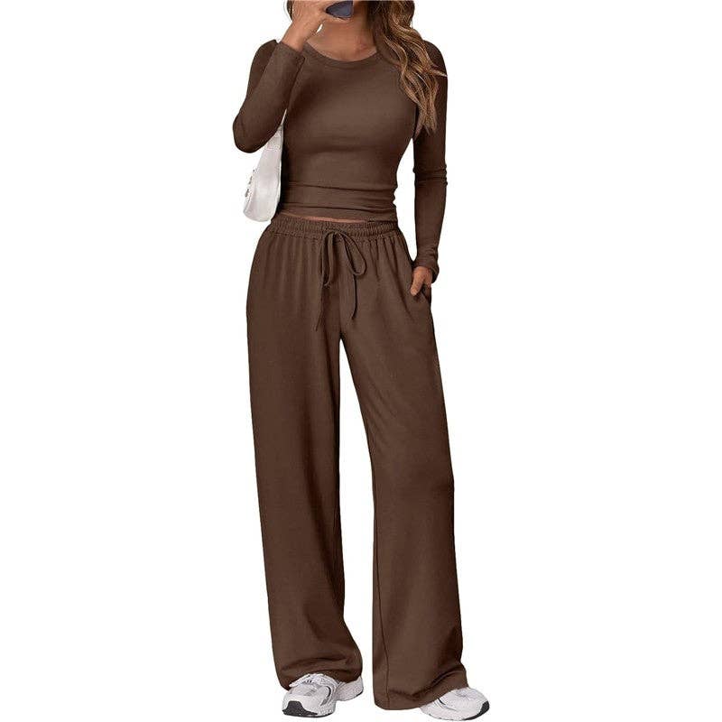 Casual Sportswear Yoga Set Long Sleeve