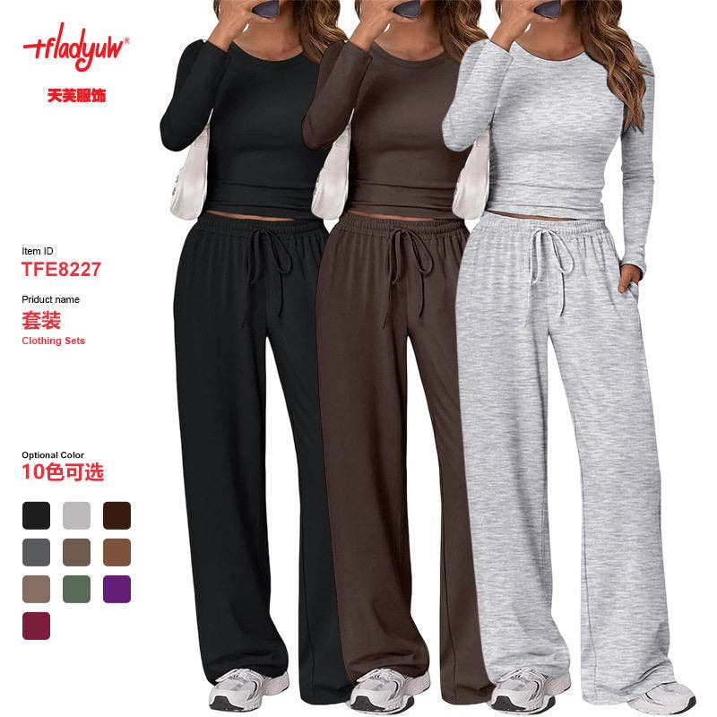 Casual Sportswear Yoga Set Long Sleeve