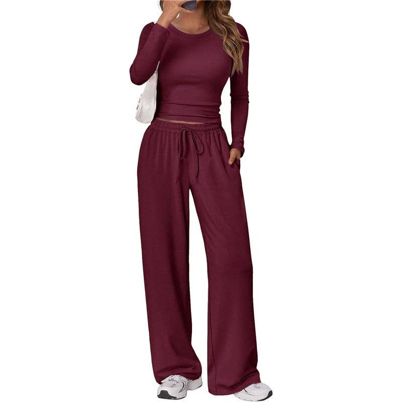 Casual Sportswear Yoga Set Long Sleeve