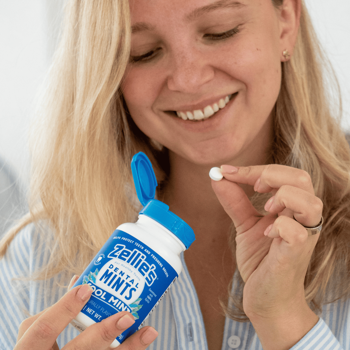 Zellie's Xylitol Dental Mints - Cool Mint 250ct Jar