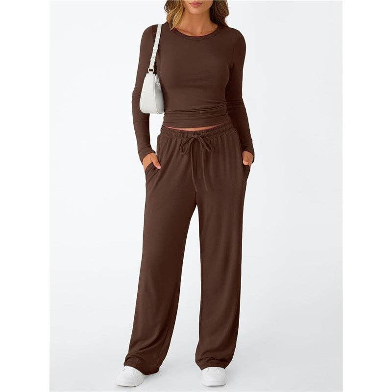 Casual Sportswear Yoga Set Long Sleeve