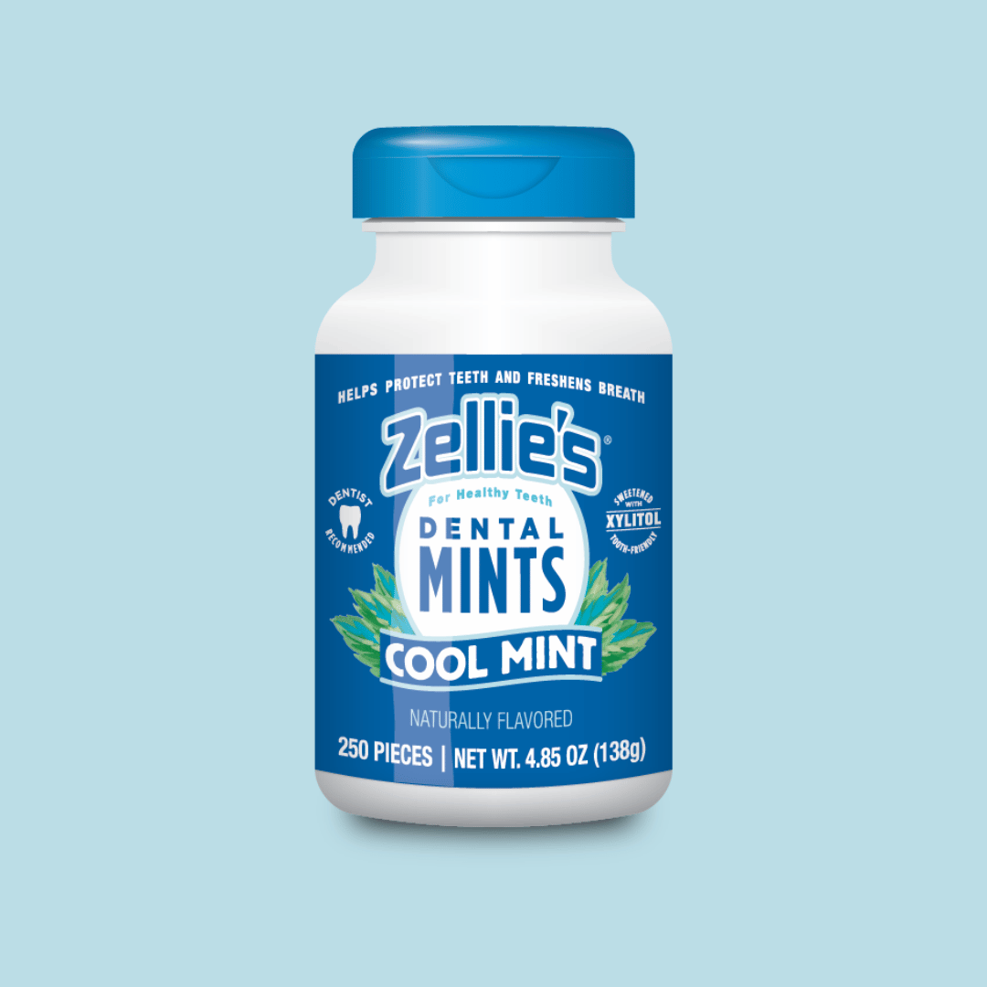 Zellie's Xylitol Dental Mints - Cool Mint 250ct Jar