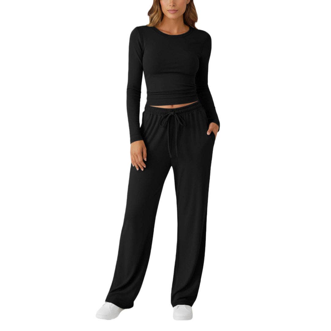Casual Sportswear Yoga Set Long Sleeve