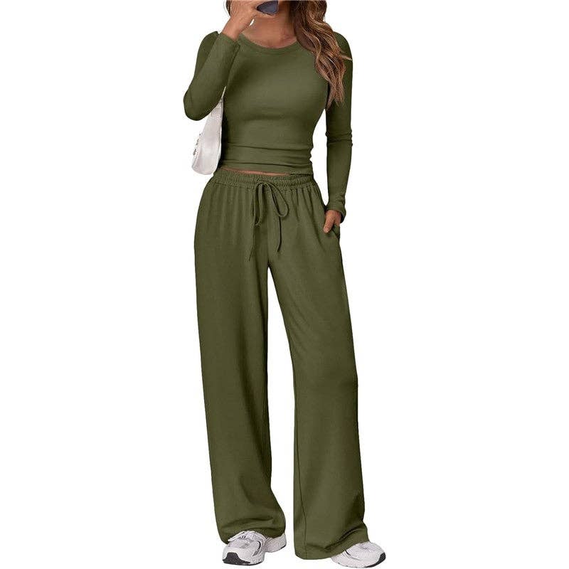 Casual Sportswear Yoga Set Long Sleeve