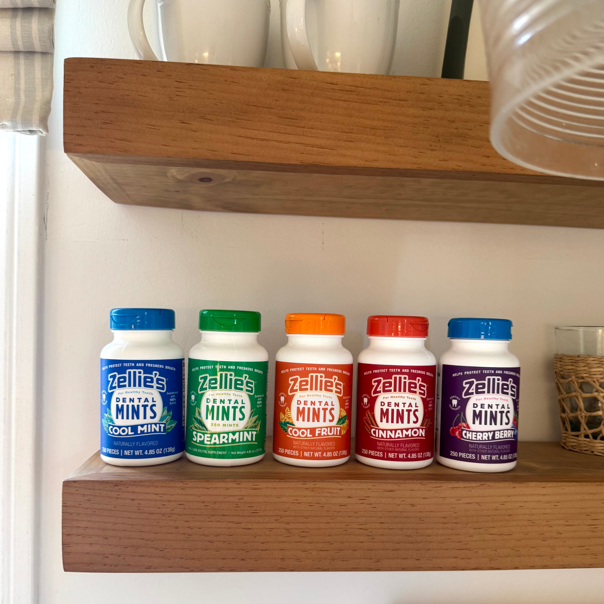 Zellie's Xylitol Dental Mints - Cool Mint 250ct Jar