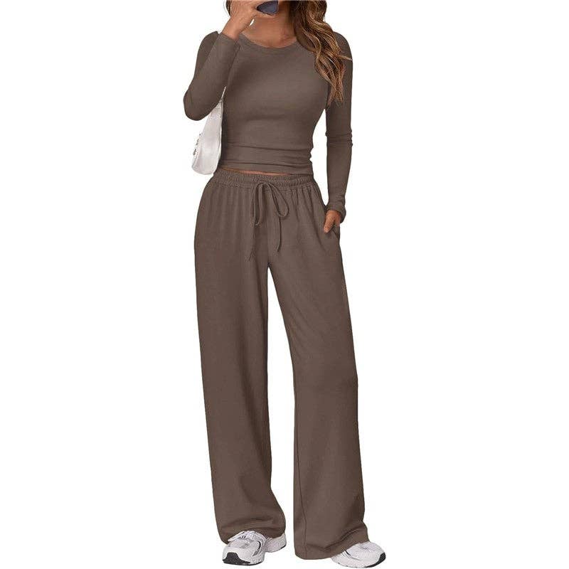 Casual Sportswear Yoga Set Long Sleeve
