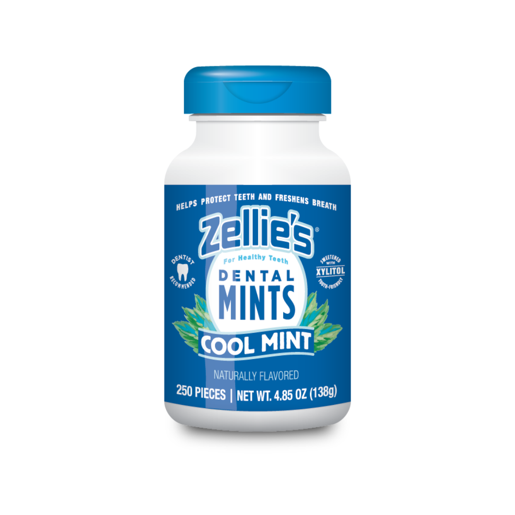 Zellie's Xylitol Dental Mints - Cool Mint 250ct Jar
