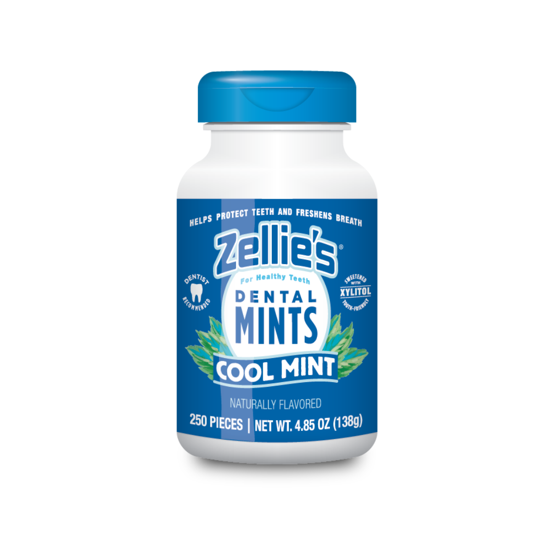 Zellie's Xylitol Dental Mints - Cool Mint 250ct Jar
