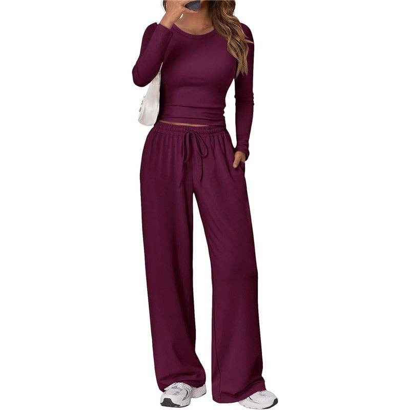 Casual Sportswear Yoga Set Long Sleeve