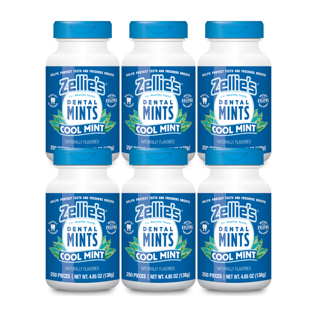 Zellie's Xylitol Dental Mints - Cool Mint 250ct Jar