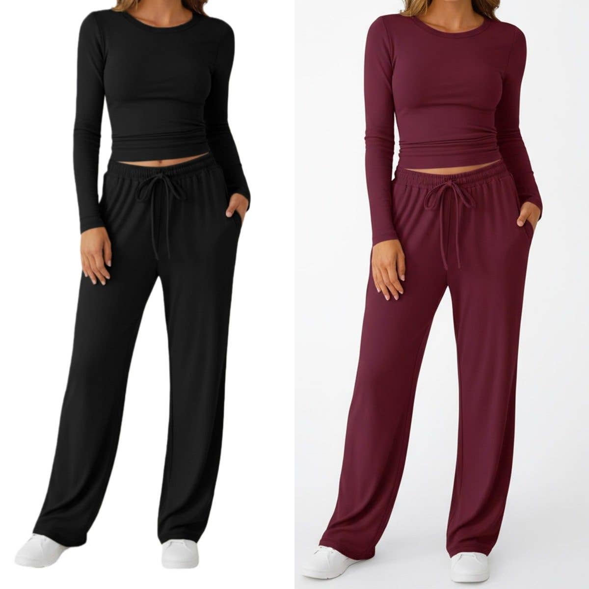 Casual Sportswear Yoga Set Long Sleeve